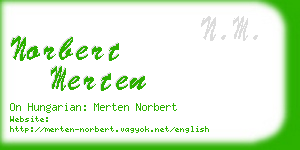 norbert merten business card